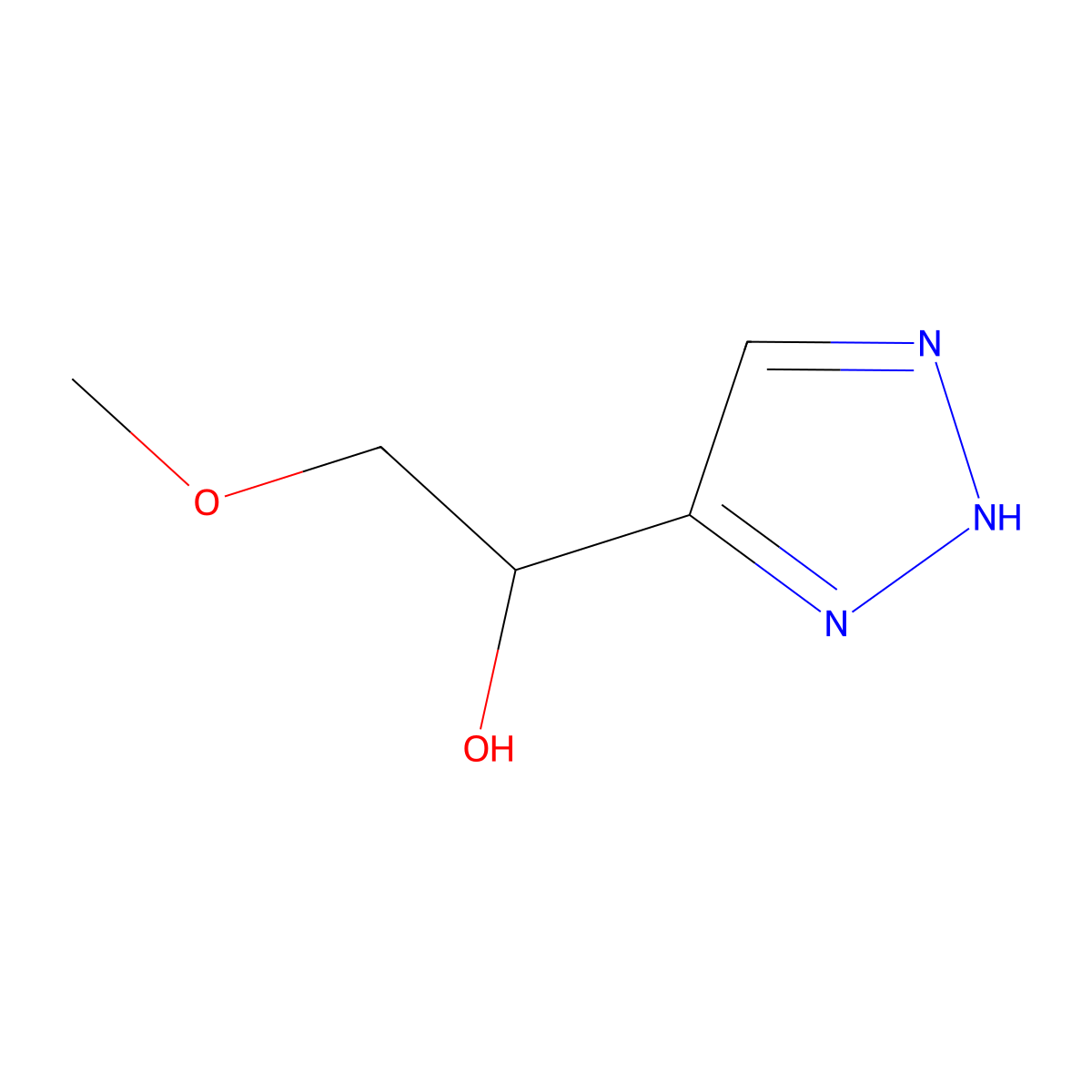 2-Methoxy-1-(1H-1,2,3-triazol-4-yl)ethan-1-ol molecular structure, CAS 120829-16-5