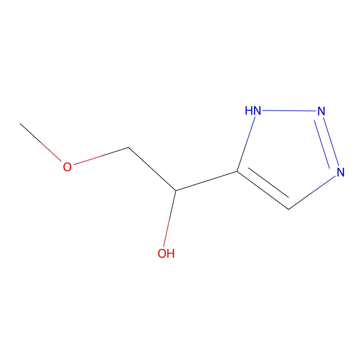 2-Methoxy-1-(1H-1,2,3-triazol-4-yl)ethan-1-ol molecular structure, CAS 120829-16-5