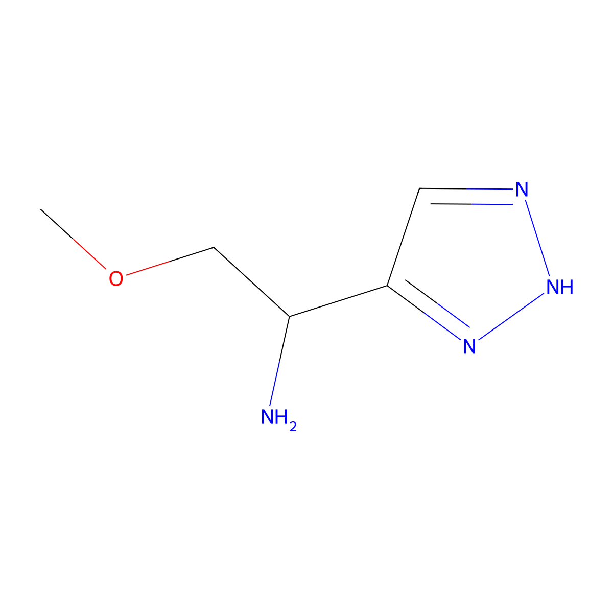 2-Methoxy-1-(1h-1,2,3-triazol-5-yl)ethan-1-amine molecular structure, CAS 120829-17-6