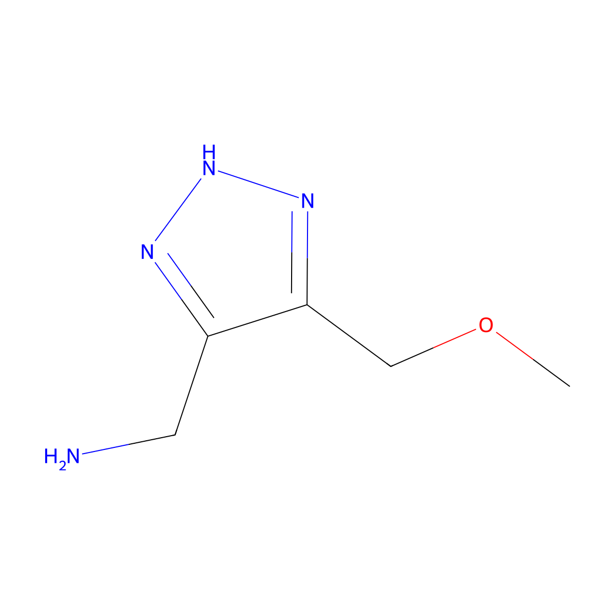 [5-(methoxymethyl)-1H-1,2,3-triazol-4-yl]methanamine molecular structure, CAS 120829-18-7