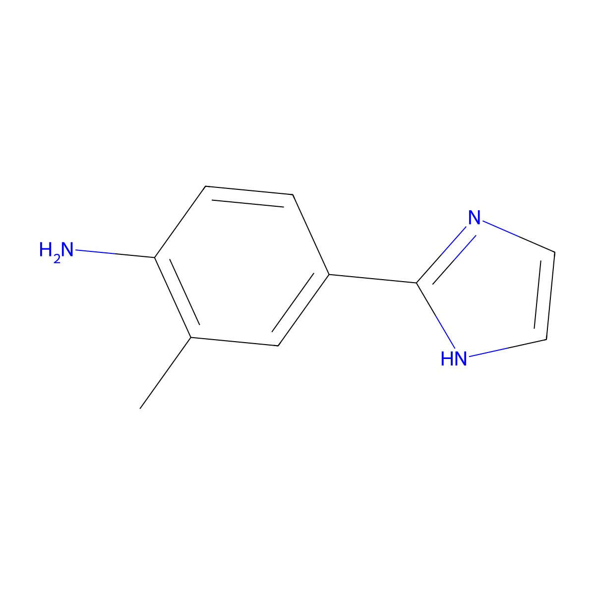4-(1H-imidazol-2-yl)-2-methylaniline molecular structure, CAS 1208318-82-4