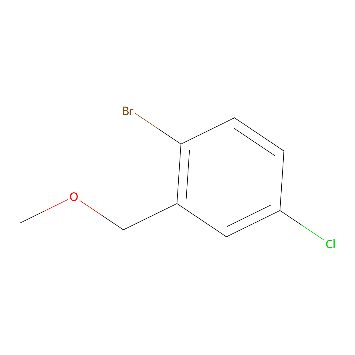 1-Bromo-4-chloro-2-(methoxymethyl)benzene molecular structure, CAS 1208318-88-0