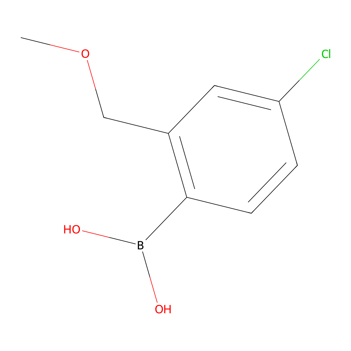 4-Chloro-2-(methoxymethyl)phenylboronic acid molecular structure, CAS 1208318-89-1