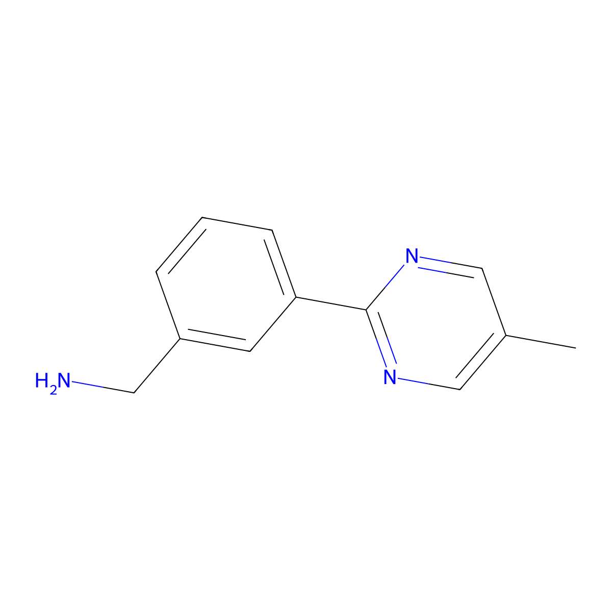 [3-(5-Methylpyrimidin-2-yl)phenyl]methanamine molecular structure, CAS 1208339-07-4