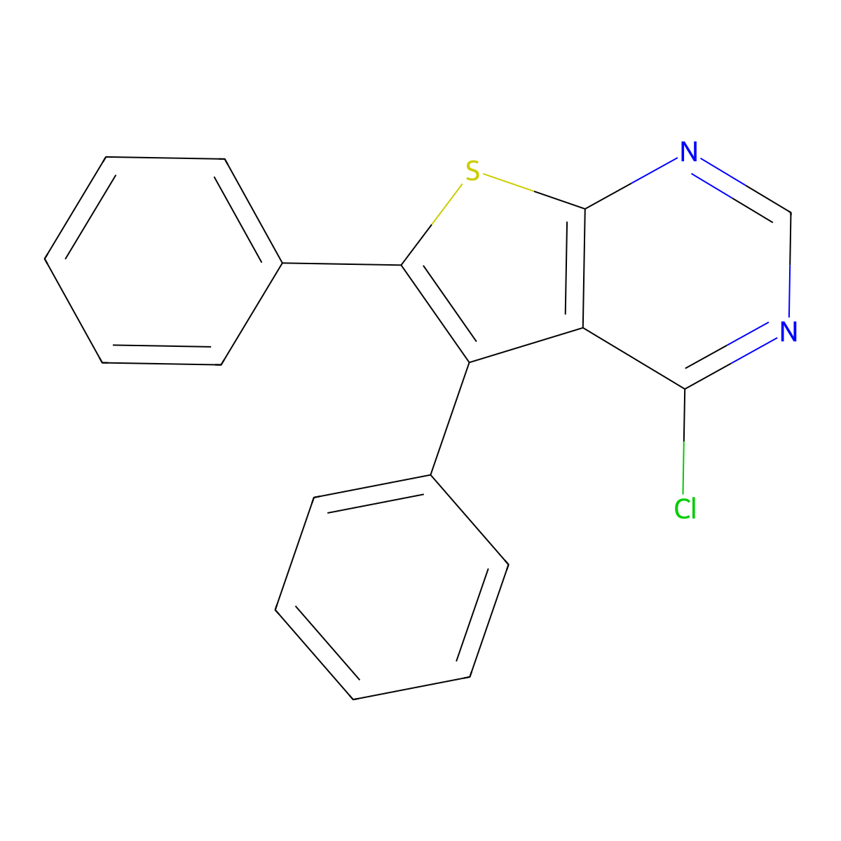 4-Chloro-5,6-diphenylthieno[2,3-d]pyrimidine molecular structure, CAS 1208346-69-3