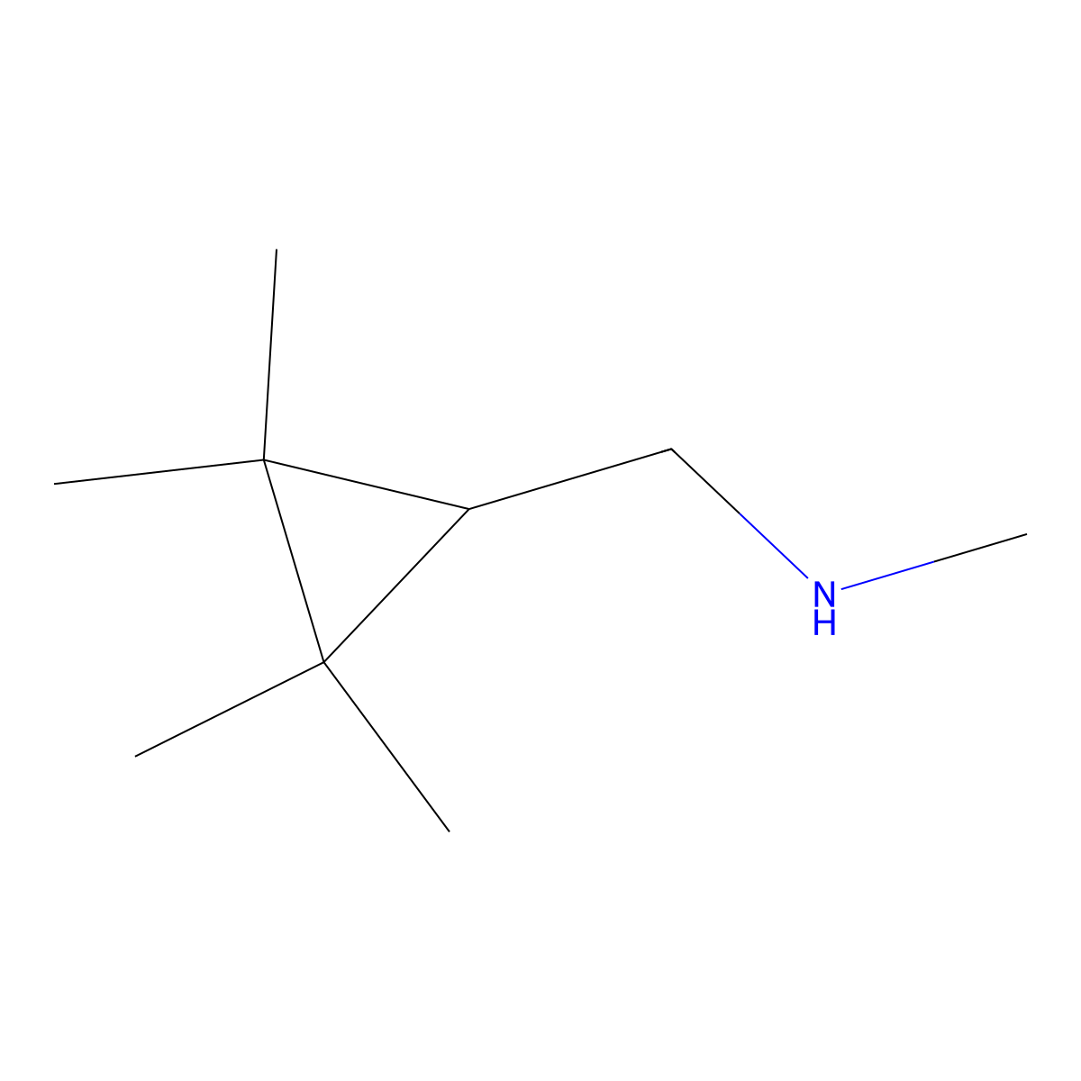 Methyl[(2,2,3,3-tetramethylcyclopropyl)methyl]amine molecular structure, CAS 1208356-12-0