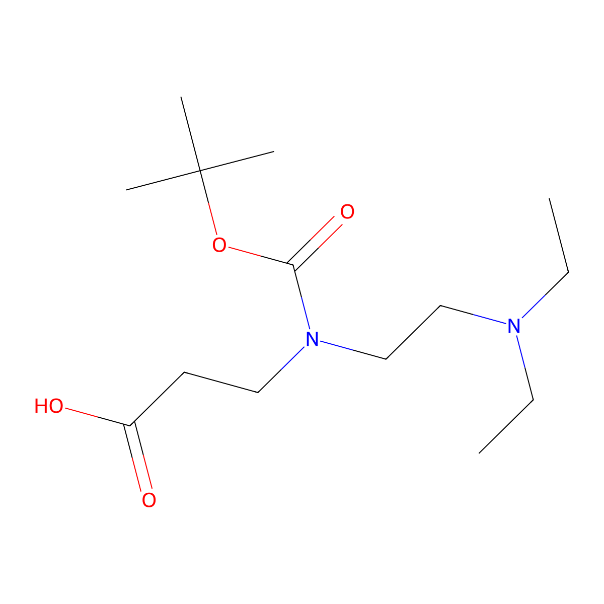 3-{[(Tert-butoxy)carbonyl][2-(diethylamino)ethyl]amino}propanoic acid molecular structure, CAS 1208364-67-3