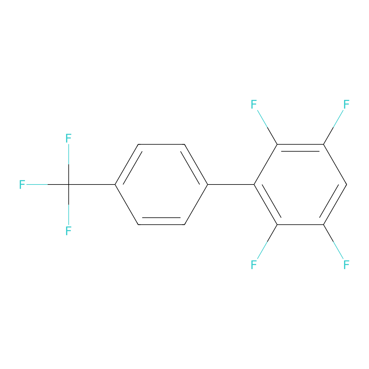 2,3,5,6-Tetrafluoro-4'-(trifluoromethyl)biphenyl molecular structure, CAS 1208365-12-1