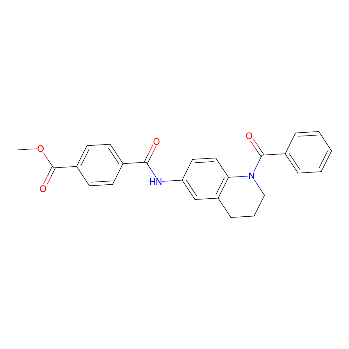 Methyl 4-[(1-benzoyl-1,2,3,4-tetrahydroquinolin-6-yl)carbamoyl]benzoate molecular structure, CAS 1208378-49-7
