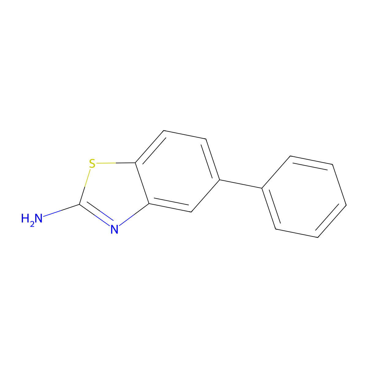 2-Benzothiazolamine, 5-phenyl- molecular structure, CAS 1208394-99-3