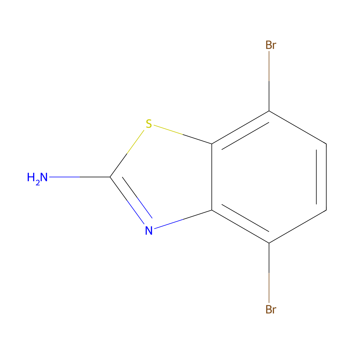 4,7-Dibromobenzo[d]thiazol-2-amine molecular structure, CAS 1208395-00-9