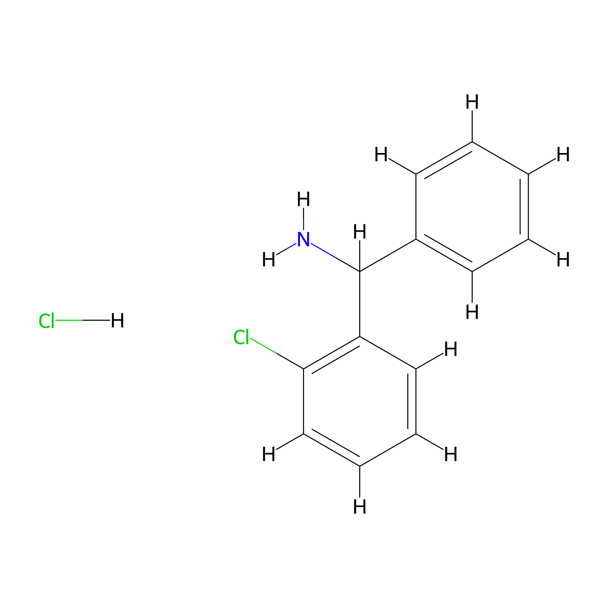 C-(2-Chloro-phenyl)-C-phenyl-methylamine hydrochloride molecular structure, CAS 1208400-46-7