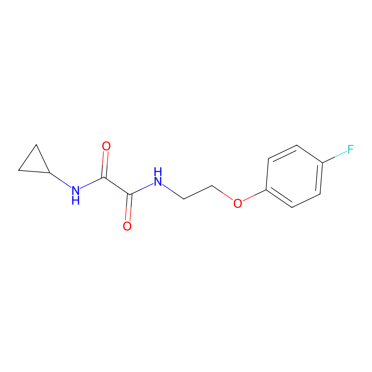 N1-cyclopropyl-N2-(2-(4-fluorophenoxy)ethyl)oxalamide molecular structure, CAS 1208406-33-0