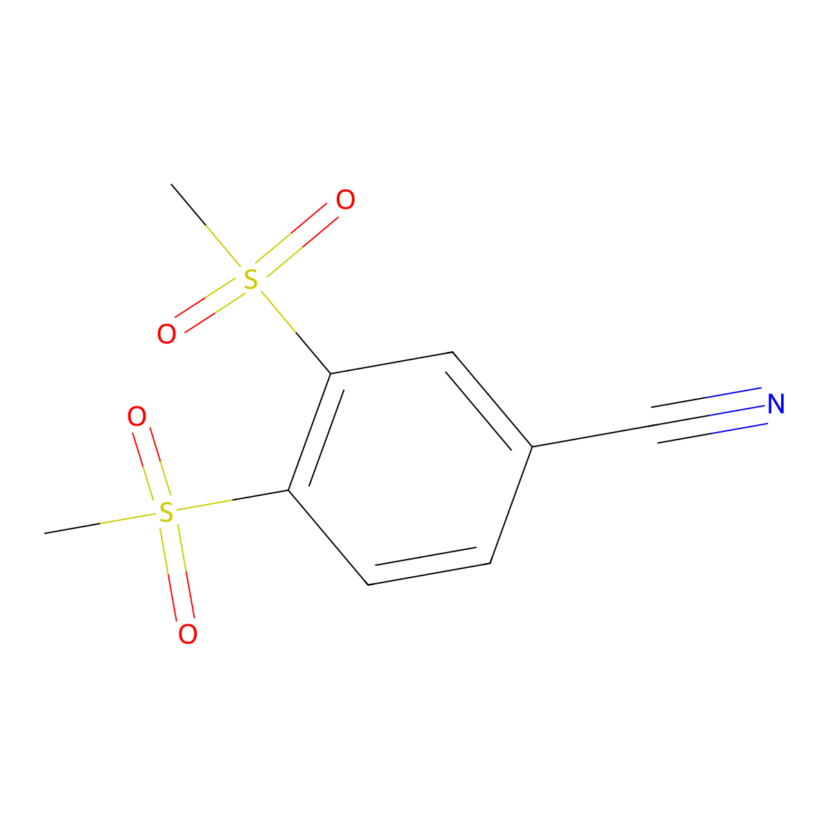 3,4-Dimethanesulfonylbenzonitrile molecular structure, CAS 1208406-84-1