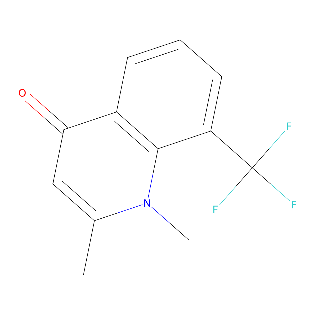 1,2-Dimethyl-8-(trifluoromethyl)quinolin-4(1H)-one molecular structure, CAS 1208408-56-3
