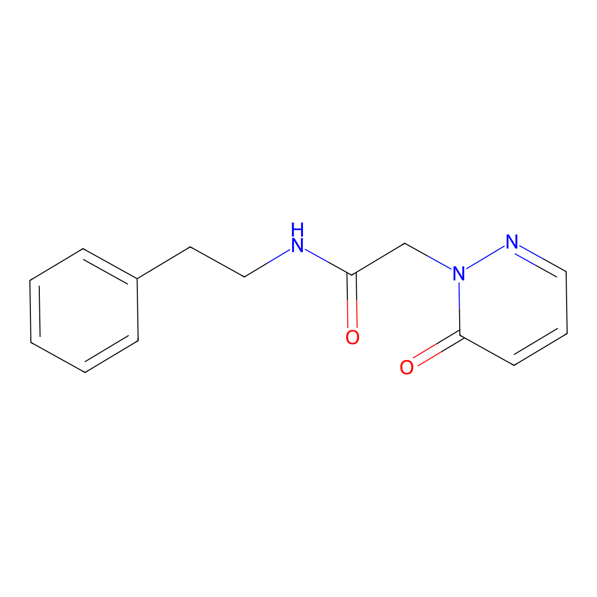 2-(6-oxopyridazin-1(6H)-yl)-N-phenethylacetamide molecular structure, CAS 1208415-14-8