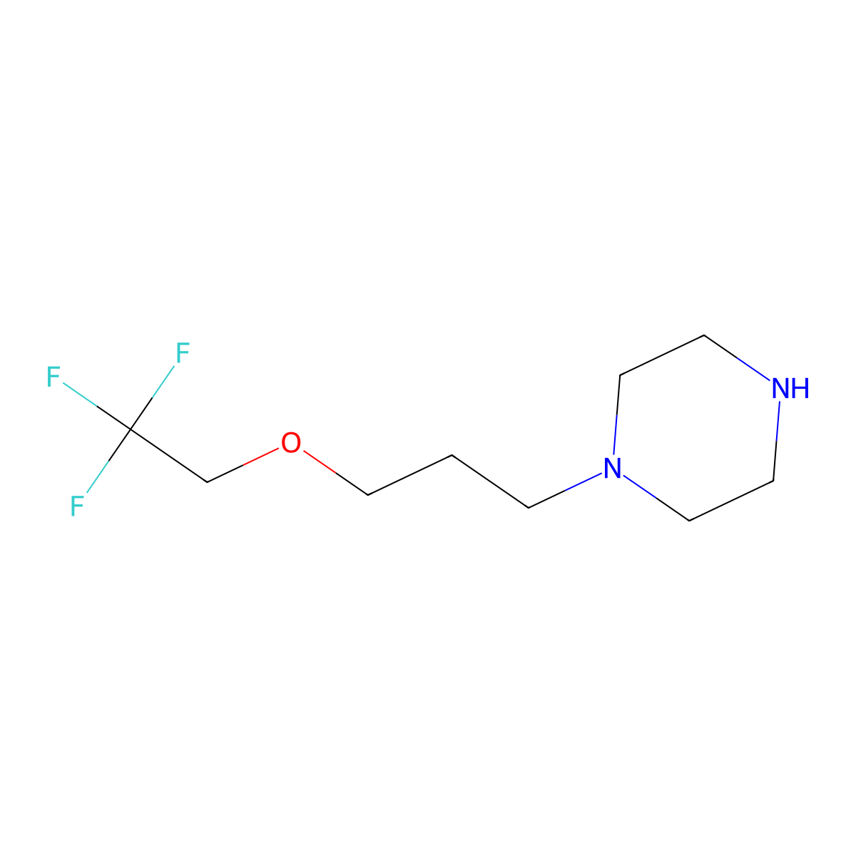 1-[3-(2,2,2-Trifluoroethoxy)propyl]piperazine molecular structure, CAS 1208420-34-1
