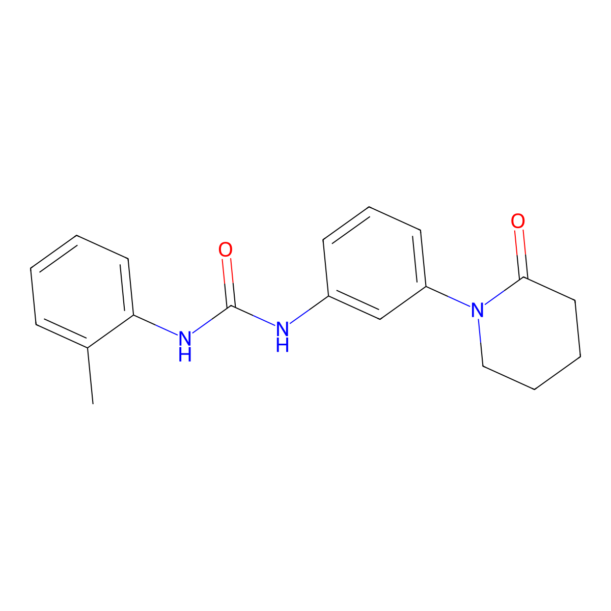 1-(3-(2-Oxopiperidin-1-yl)phenyl)-3-(o-tolyl)urea molecular structure, CAS 1208425-90-4