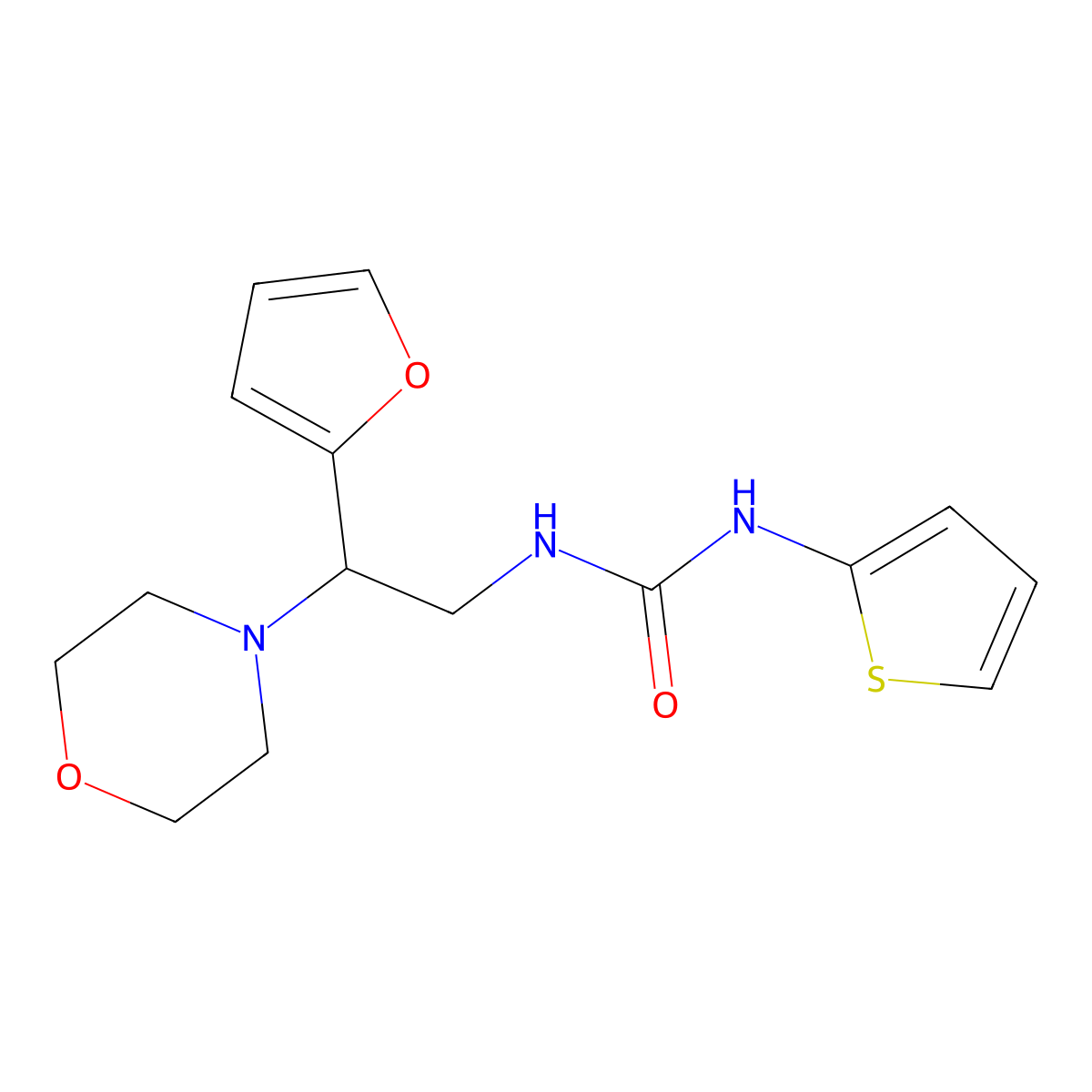 1-(2-(Furan-2-yl)-2-morpholinoethyl)-3-(thiophen-2-yl)urea molecular structure, CAS 1208440-19-0