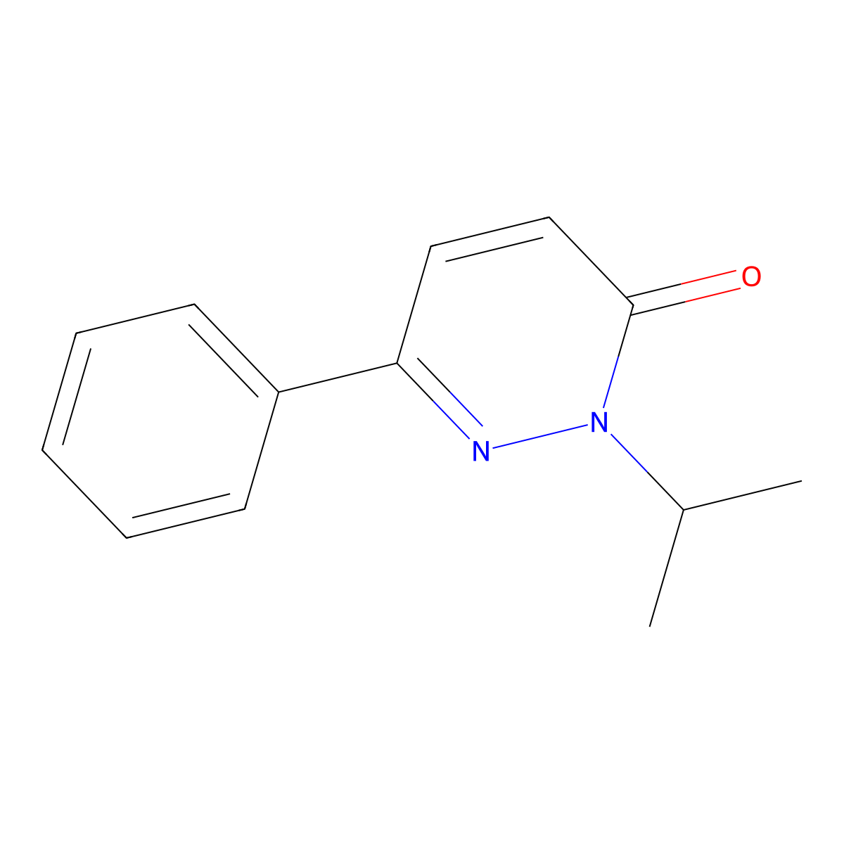 2-isopropyl-6-phenylpyridazin-3(2H)-one molecular structure, CAS 1208452-09-8