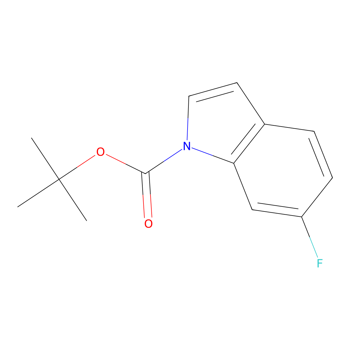 1-Boc-6-Fluoro-1H-indole molecular structure, CAS 1208459-96-4