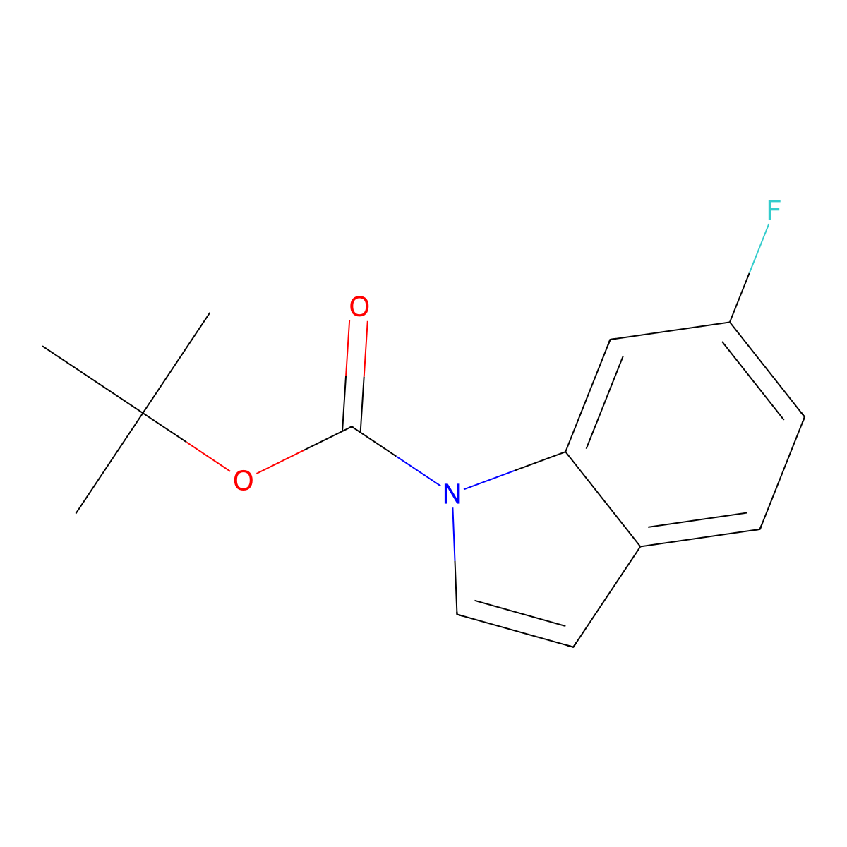 1-Boc-6-Fluoro-1H-indole molecular structure, CAS 1208459-96-4
