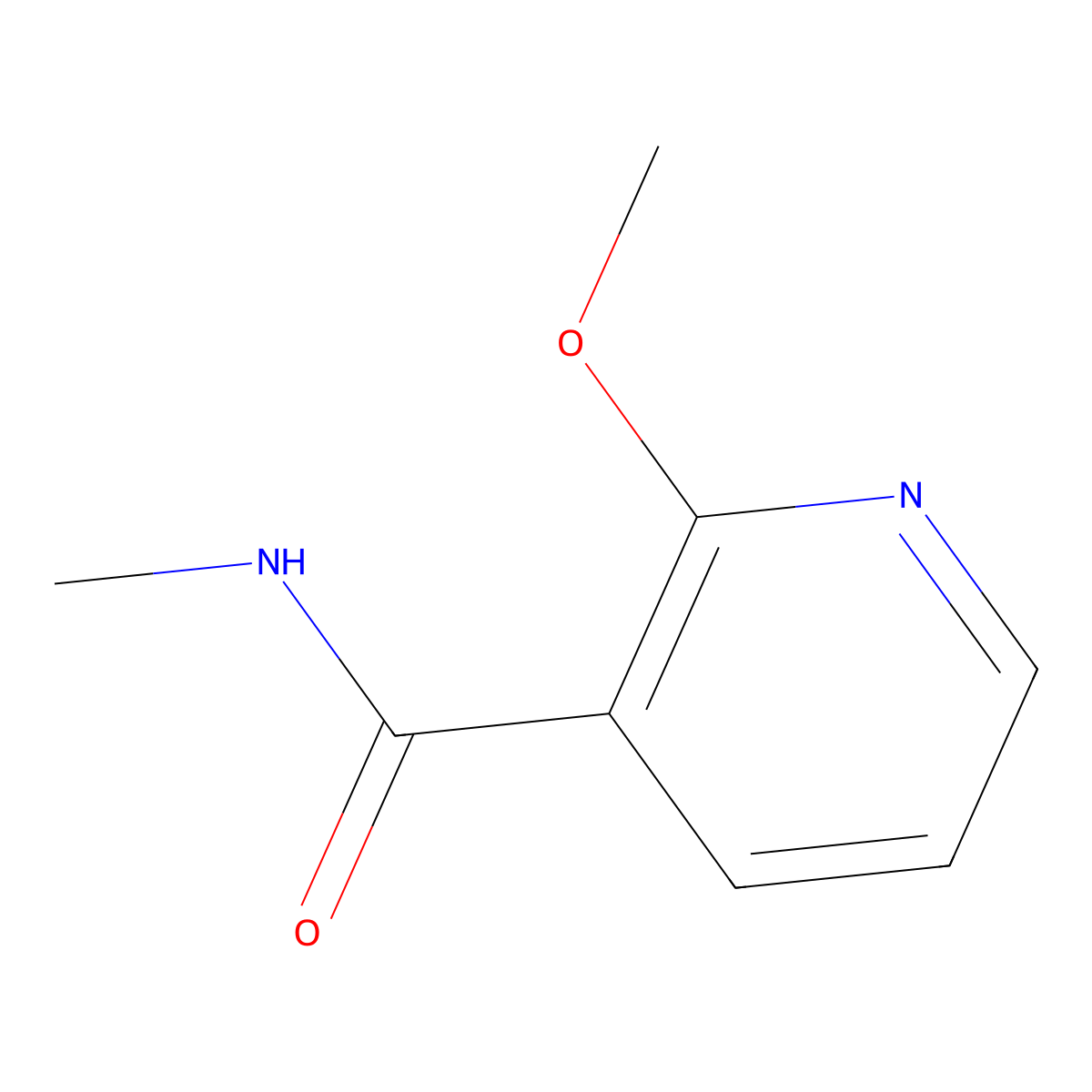 2-methoxy-N-methylpyridine-3-carboxamide molecular structure, CAS 1208461-39-5