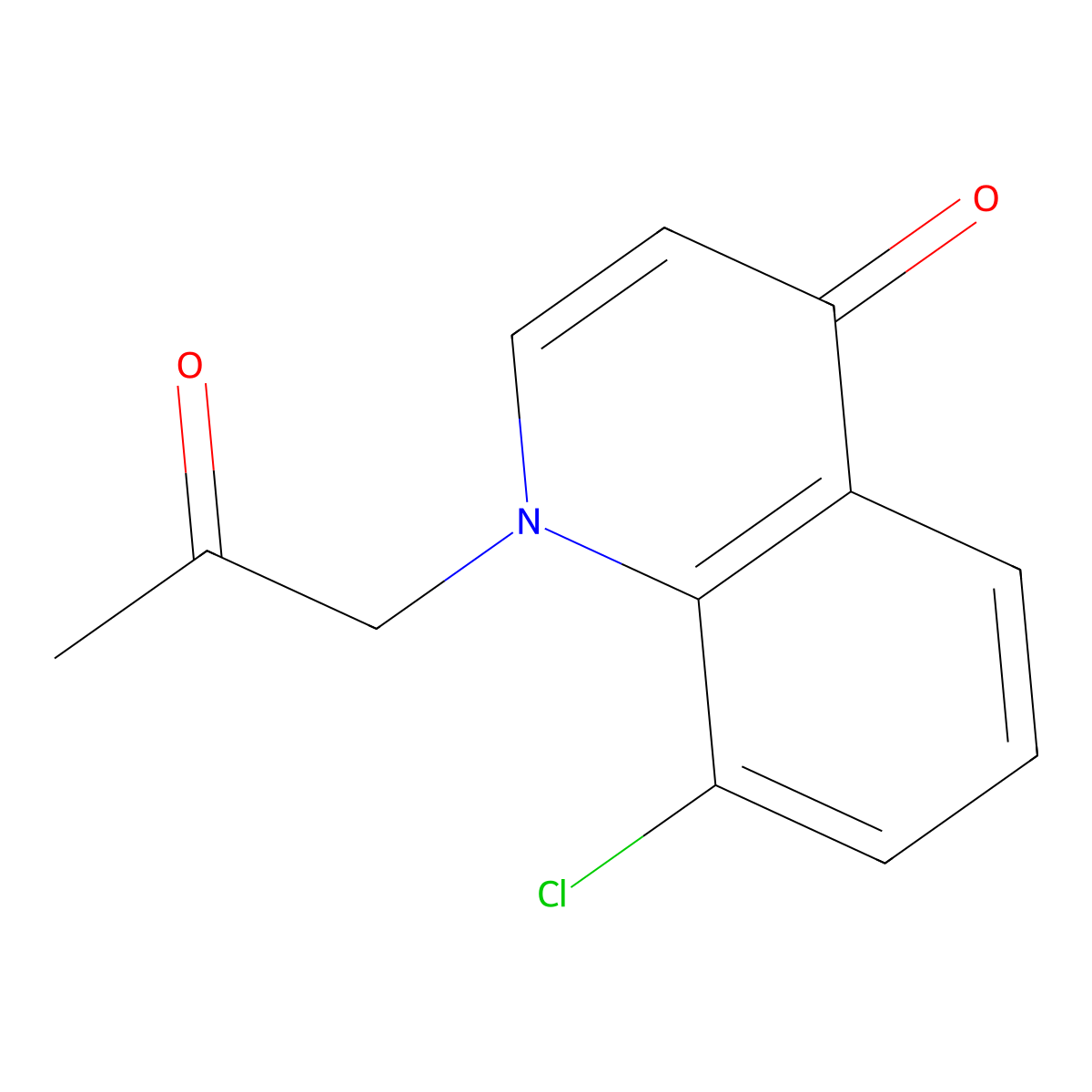 8-Chloro-1-(2-oxopropyl)quinolin-4(1H)-one molecular structure, CAS 1208463-36-8