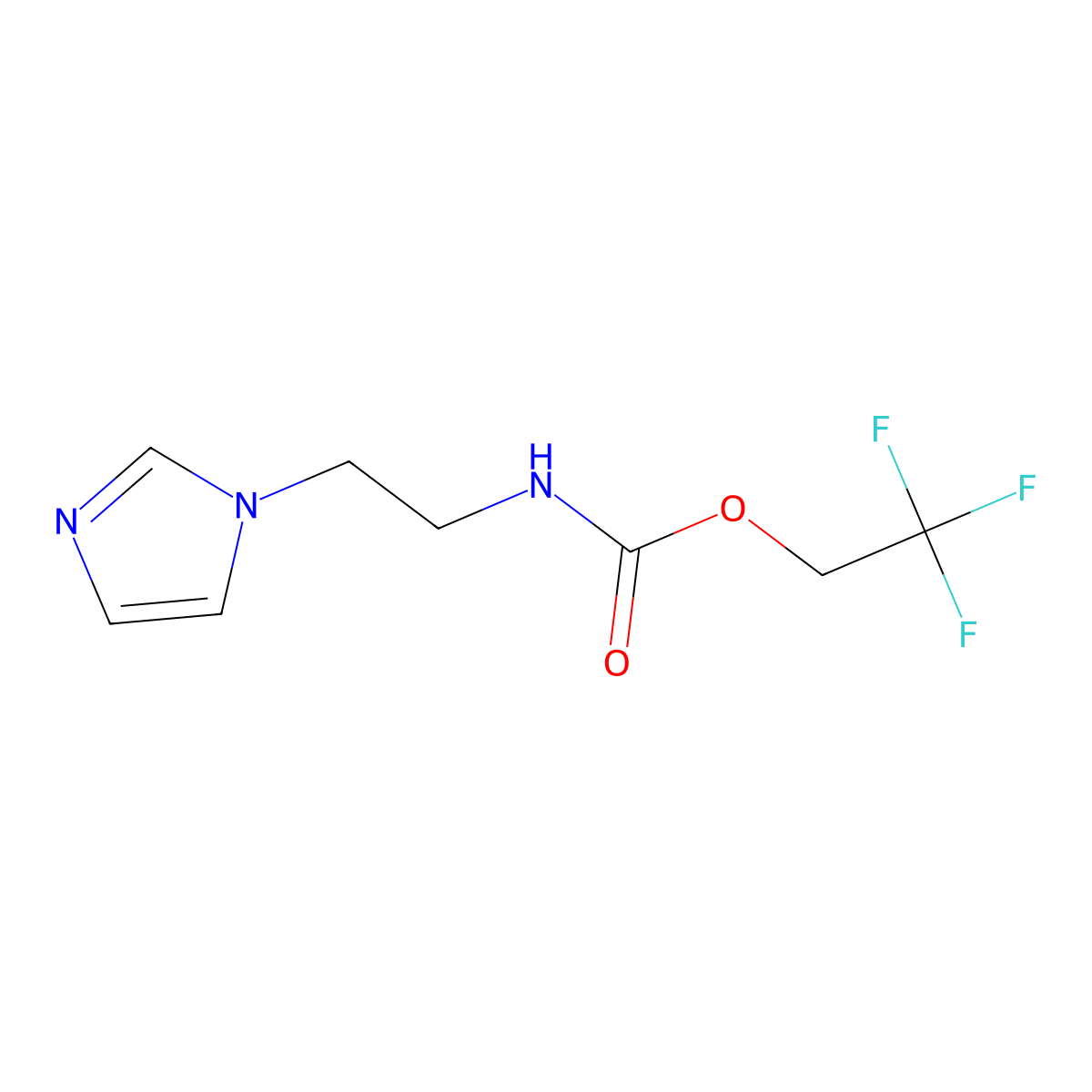2,2,2-trifluoroethyl N-[2-(1H-imidazol-1-yl)ethyl]carbamate molecular structure, CAS 1208470-30-7