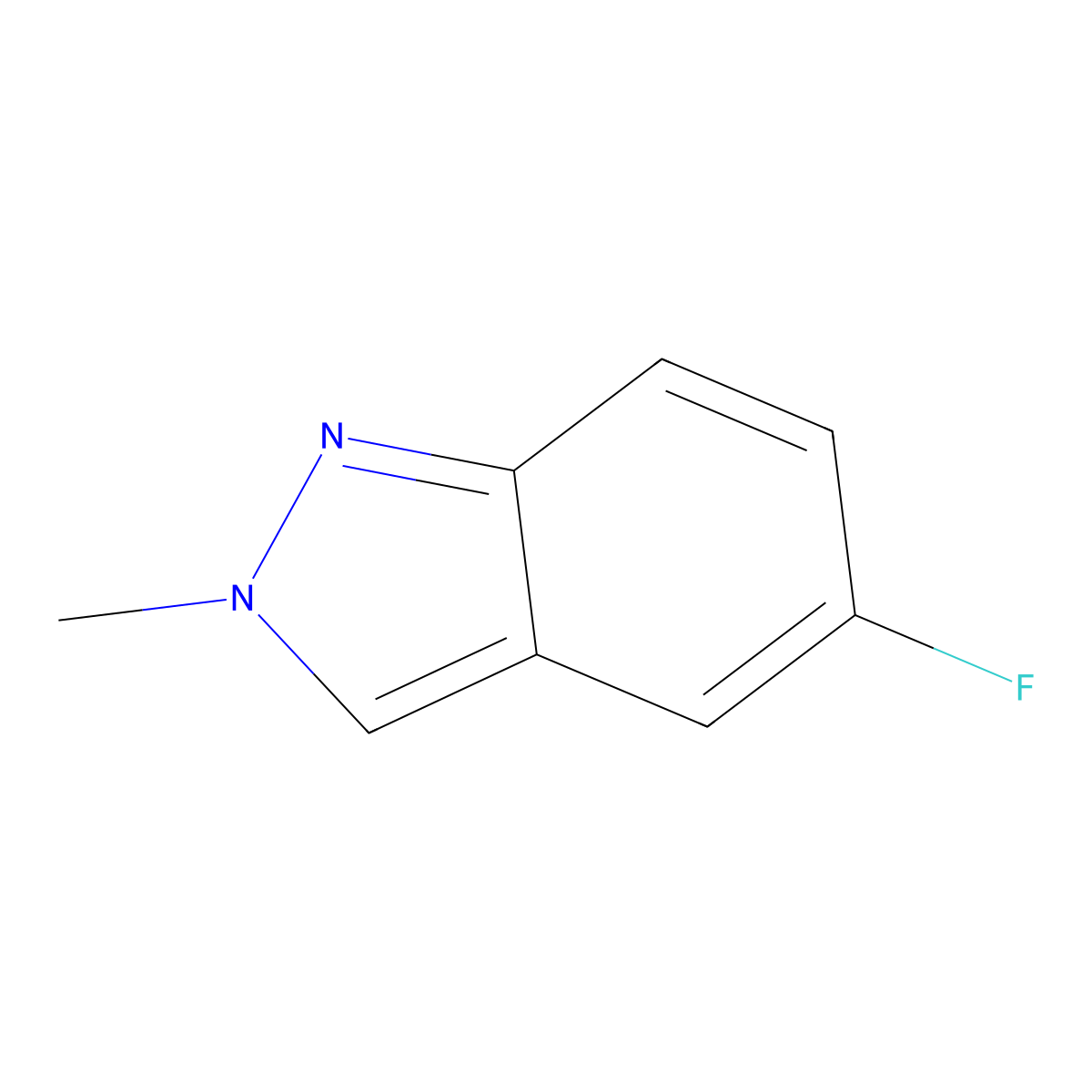 5-Fluoro-2-methyl-2H-indazole molecular structure, CAS 1208470-64-7
