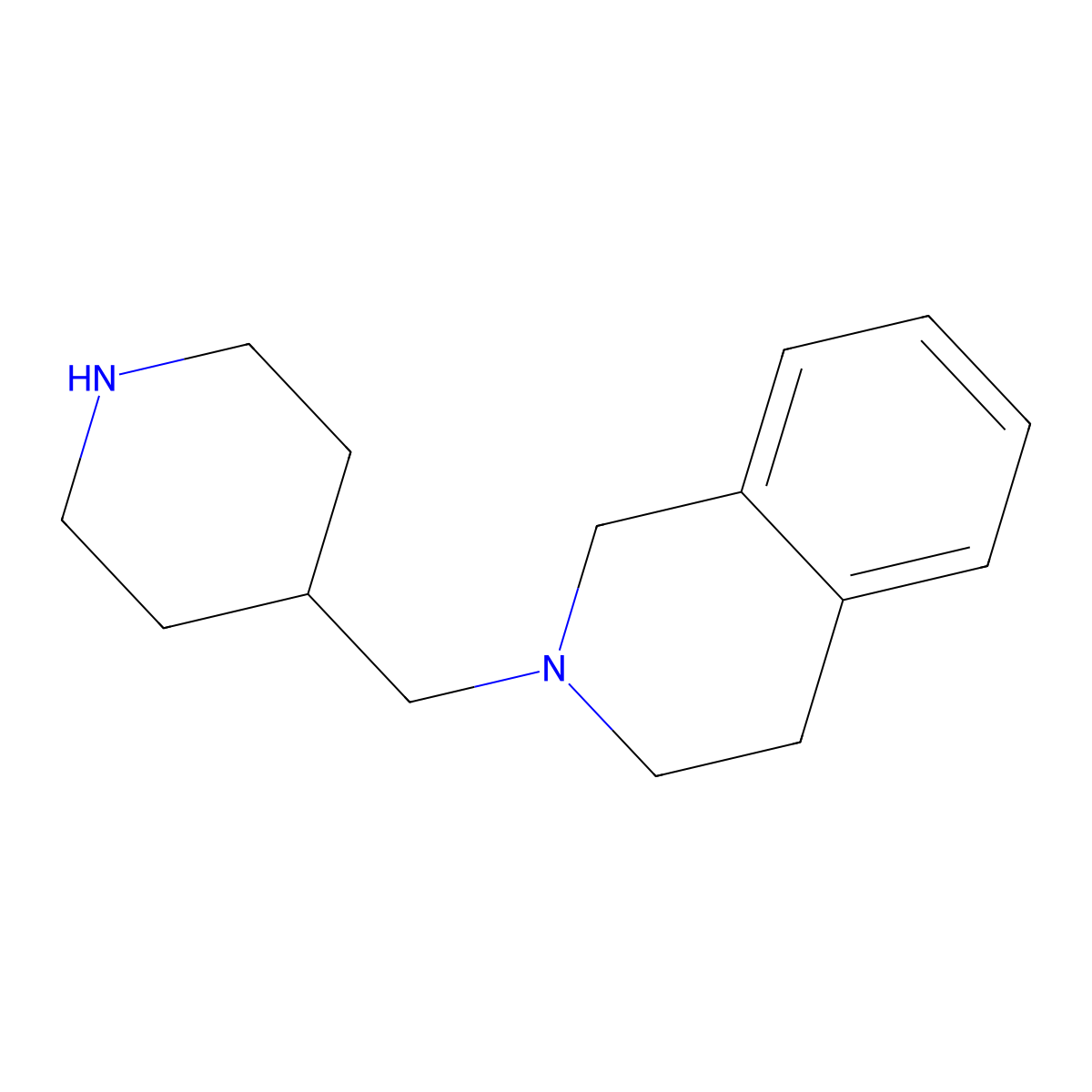 Isoquinoline, 1,2,3,4-tetrahydro-2-(4-piperidinylmethyl)- molecular structure, CAS 120848-56-8