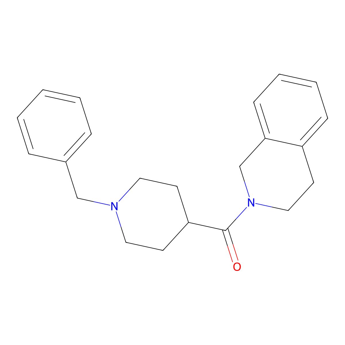 2-[(1-Phenylmethyl-4-piperidyl)carbonyl]-1,2,3,4-tetrahydroisoquinoline molecular structure, CAS 120848-66-0