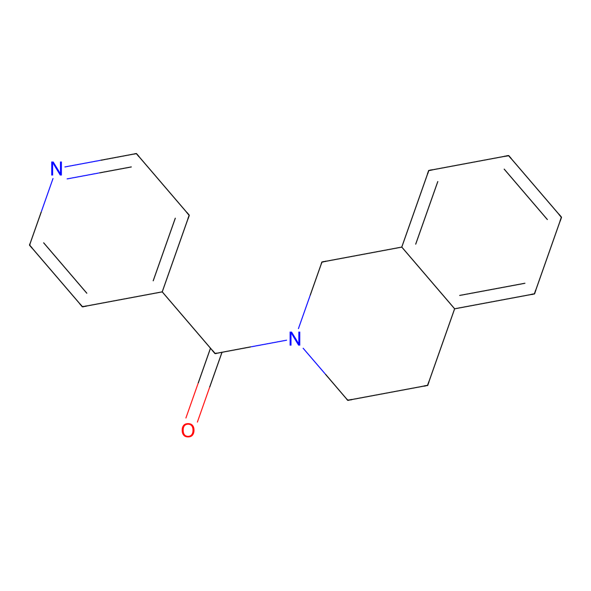 3,4-dihydro-1H-isoquinolin-2-yl(pyridin-4-yl)methanone molecular structure, CAS 120848-75-1