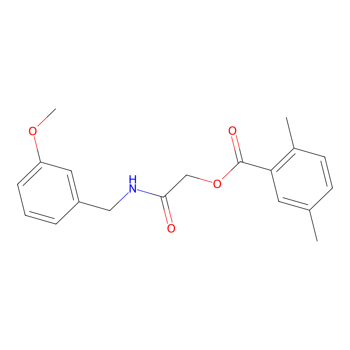 [2-[(3-Methoxyphenyl)methylamino]-2-oxoethyl] 2,5-dimethylbenzoate molecular structure, CAS 1208482-13-6