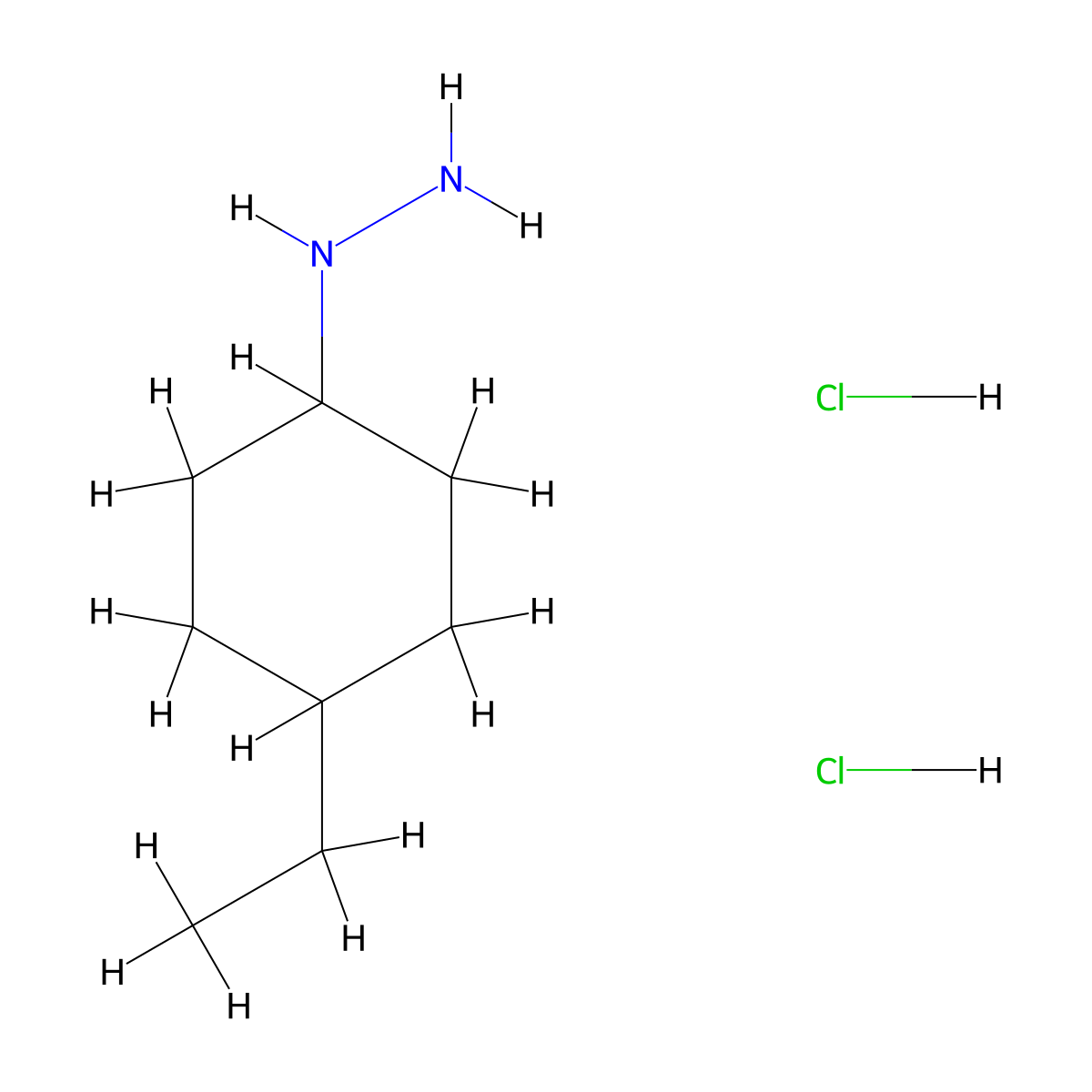 (4-Ethylcyclohexyl)hydrazine dihydrochloride molecular structure, CAS 1208490-96-3