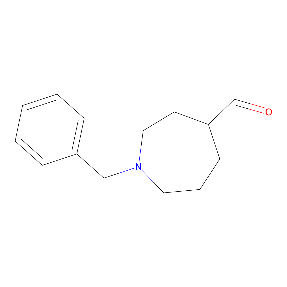 1-Benzylazepane-4-carbaldehyde molecular structure, CAS 1208495-19-5