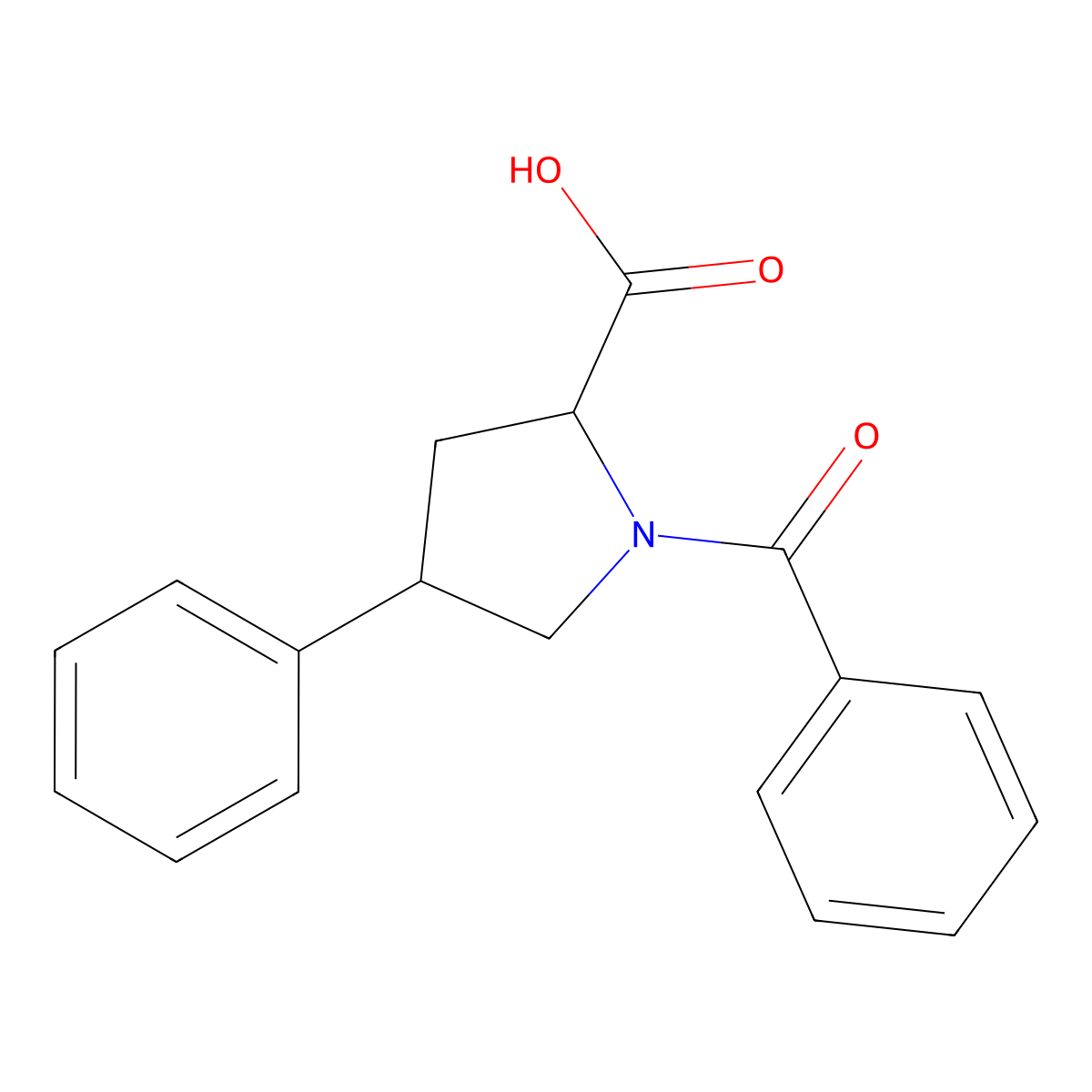 trans-1-Benzoyl-4-phenyl-l-proline molecular structure, CAS 120851-71-0