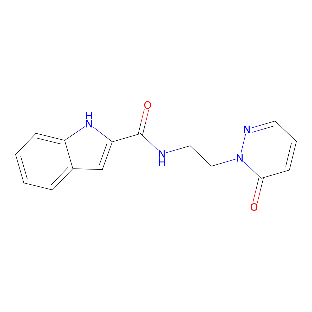 N-(2-(6-oxopyridazin-1(6H)-yl)ethyl)-1H-indole-2-carboxamide molecular structure, CAS 1208513-65-8