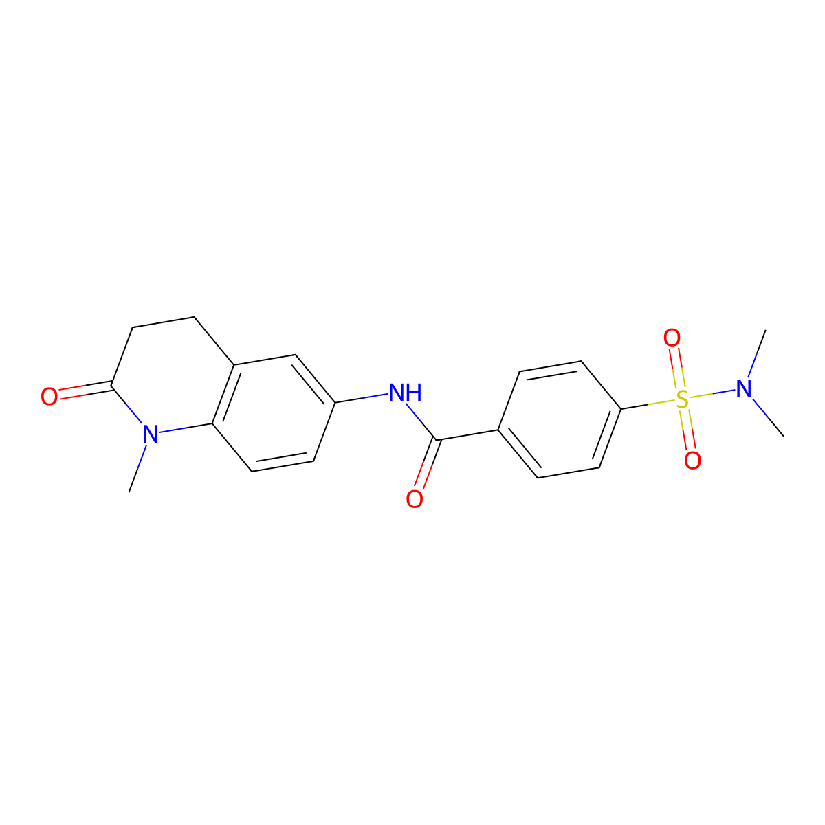 4-(N,N-dimethylsulfamoyl)-N-(1-methyl-2-oxo-1,2,3,4-tetrahydroquinolin-6-yl)benzamide molecular structure, CAS 1208517-85-4