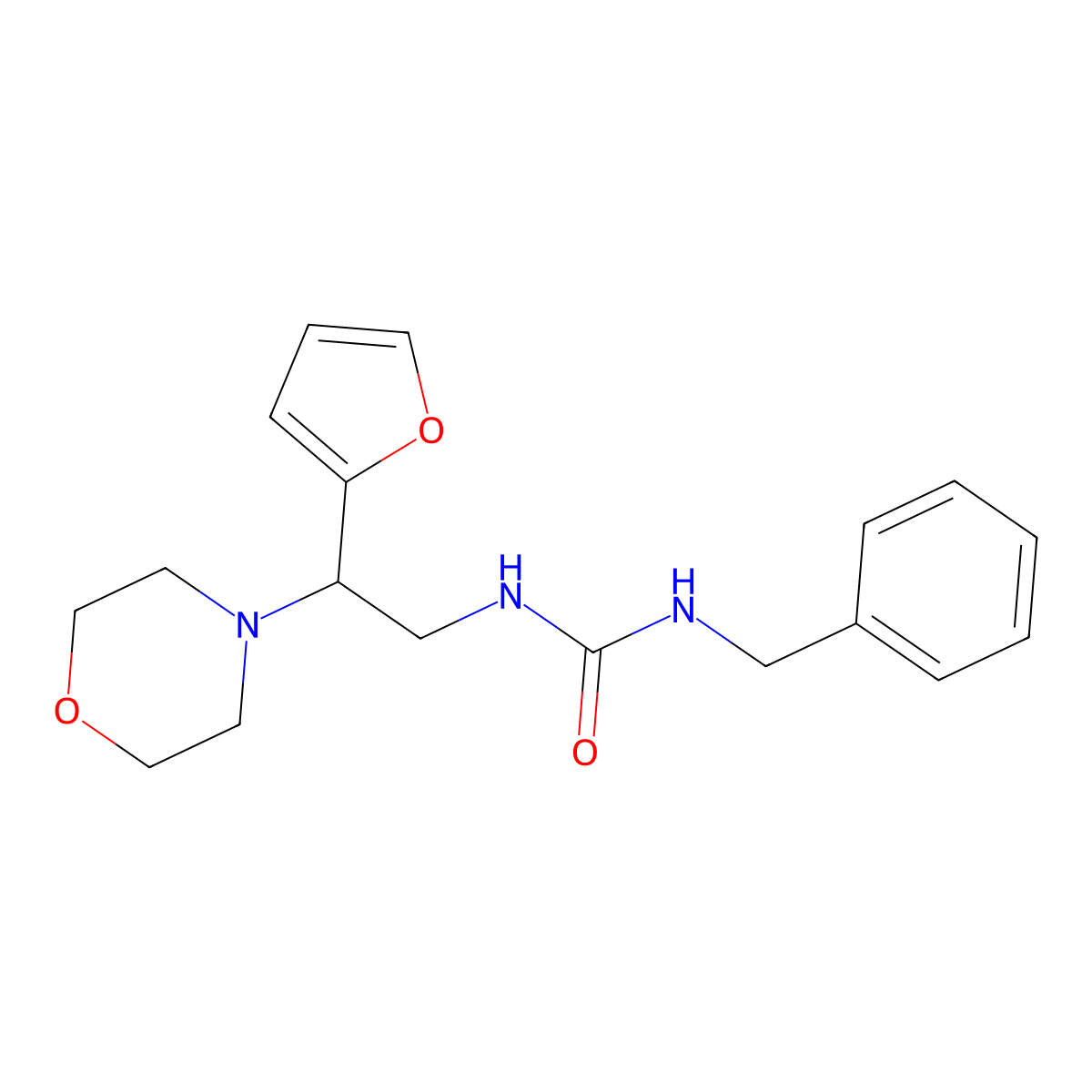 1-Benzyl-3-(2-(furan-2-yl)-2-morpholinoethyl)urea molecular structure, CAS 1208519-52-1