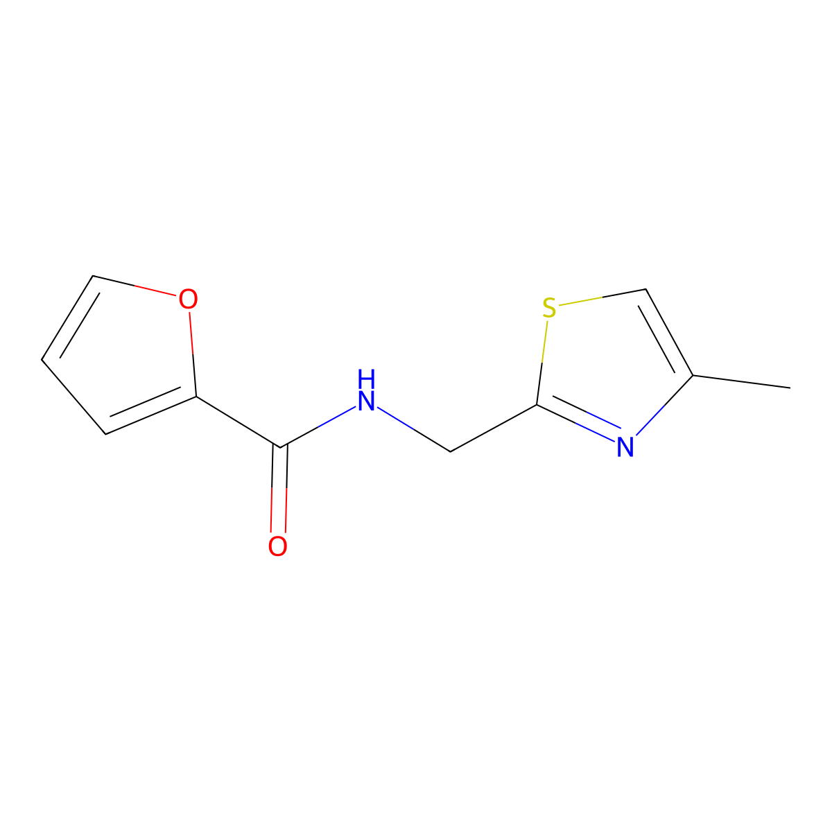 N-((4-Methylthiazol-2-yl)methyl)furan-2-carboxamide molecular structure, CAS 1208526-42-4