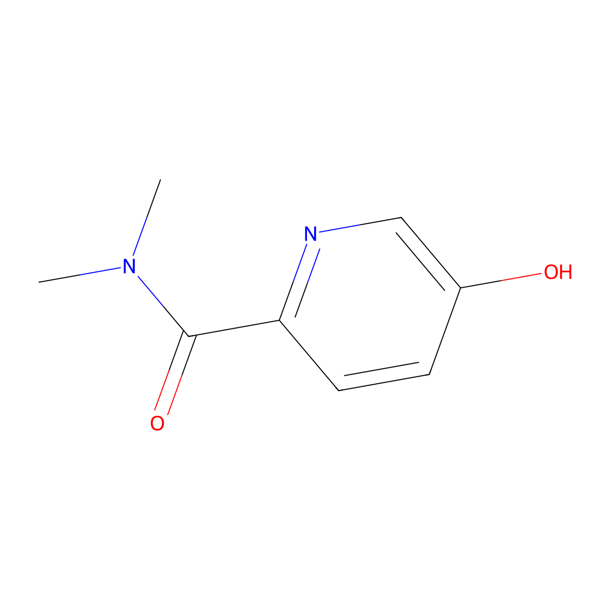 5-Hydroxy-N,N-dimethyl-2-pyridinecarboxamide molecular structure, CAS 1208536-55-3