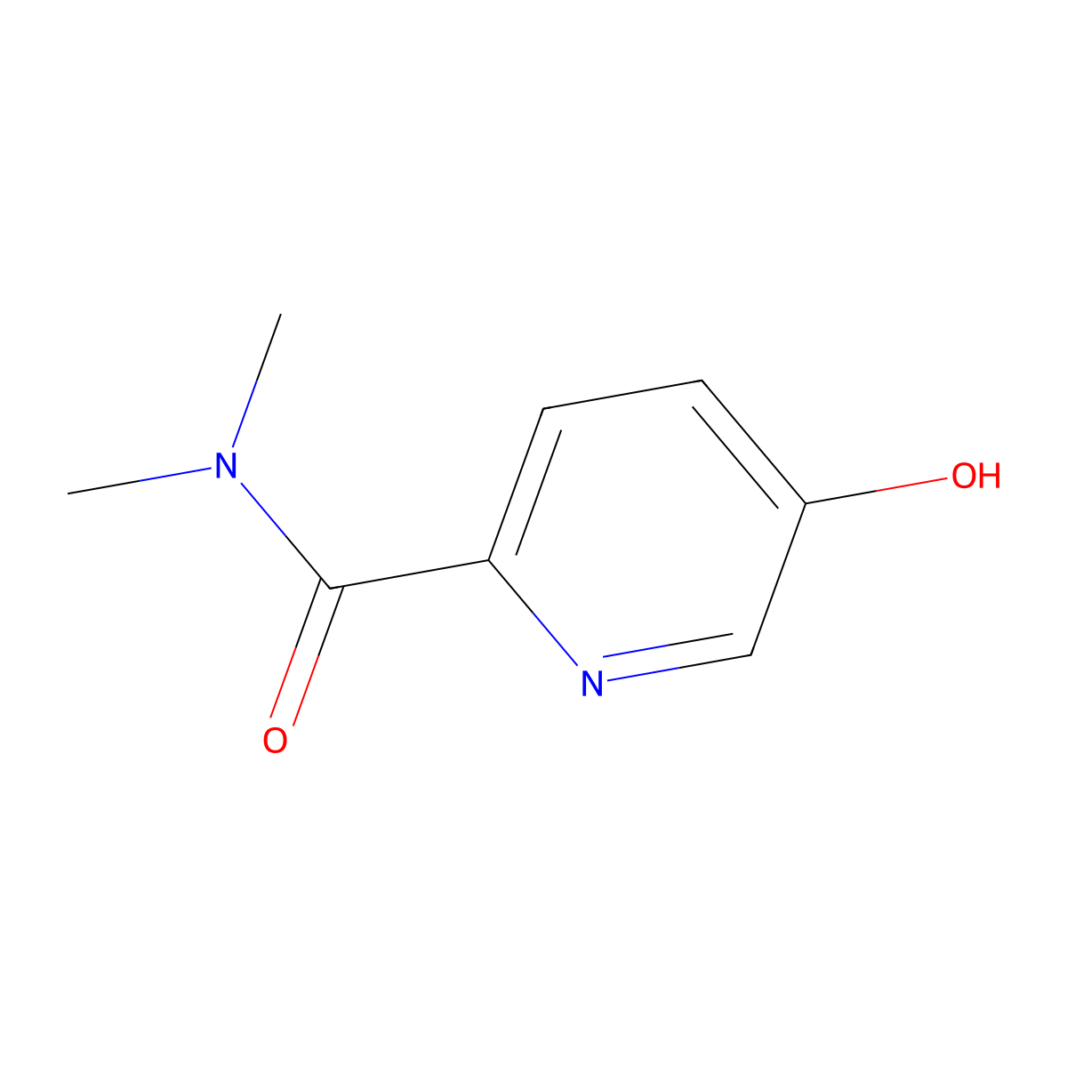5-Hydroxy-N,N-dimethyl-2-pyridinecarboxamide molecular structure, CAS 1208536-55-3