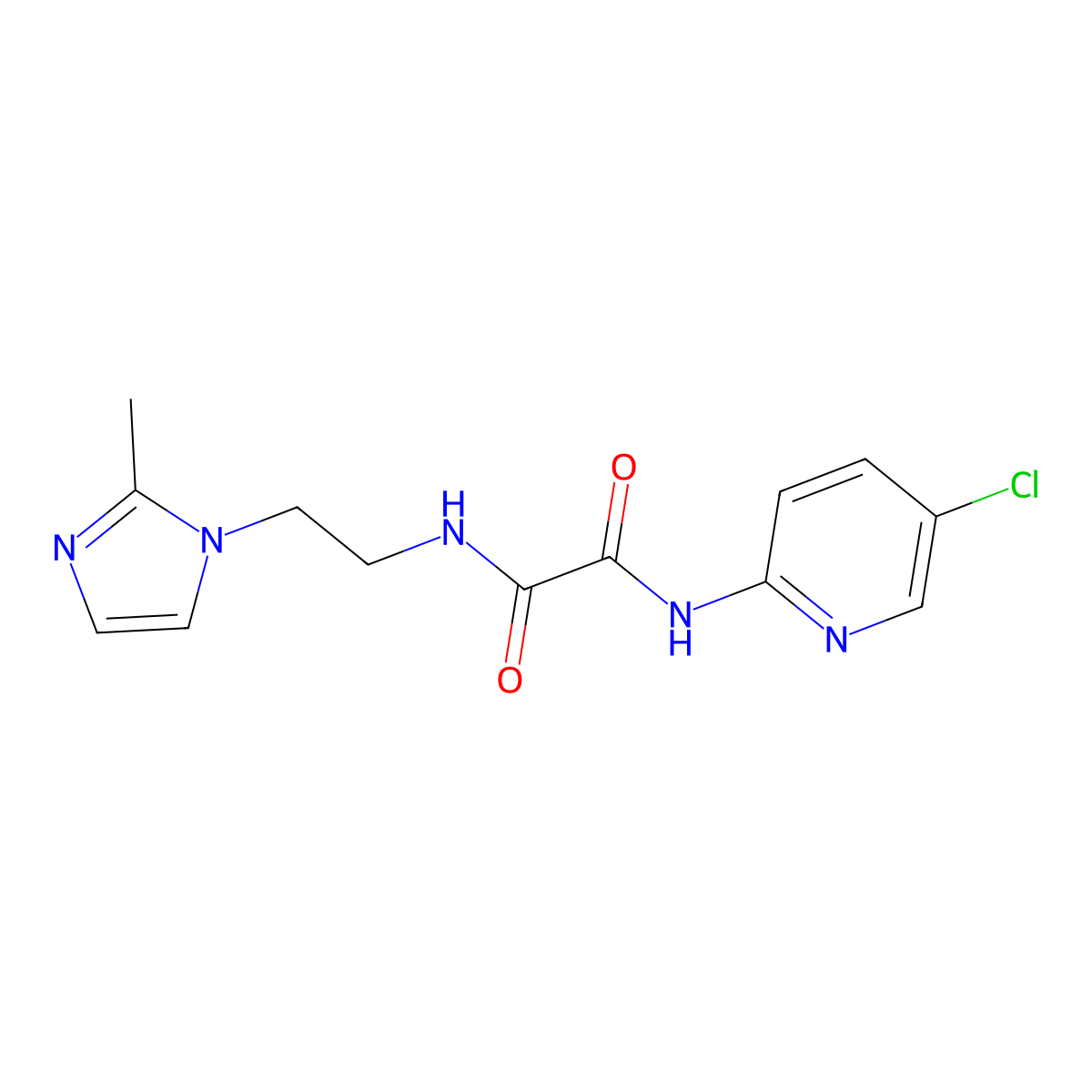 N1-(5-chloropyridin-2-yl)-N2-(2-(2-methyl-1H-imidazol-1-yl)ethyl)oxalamide molecular structure, CAS 1208546-56-8