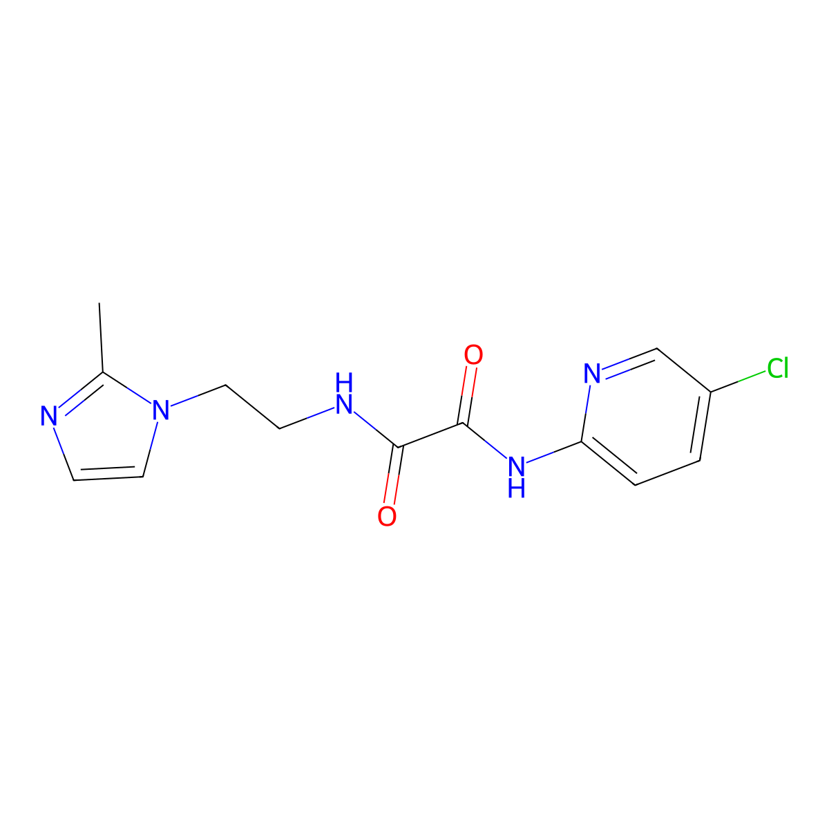 N1-(5-chloropyridin-2-yl)-N2-(2-(2-methyl-1H-imidazol-1-yl)ethyl)oxalamide molecular structure, CAS 1208546-56-8