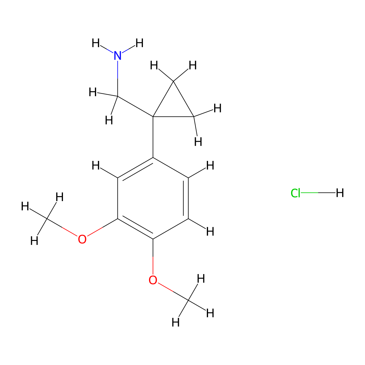 (1-(3,4-Dimethoxyphenyl)Cyclopropyl)Methanamine Hydrochloride molecular structure, CAS 1208550-10-0