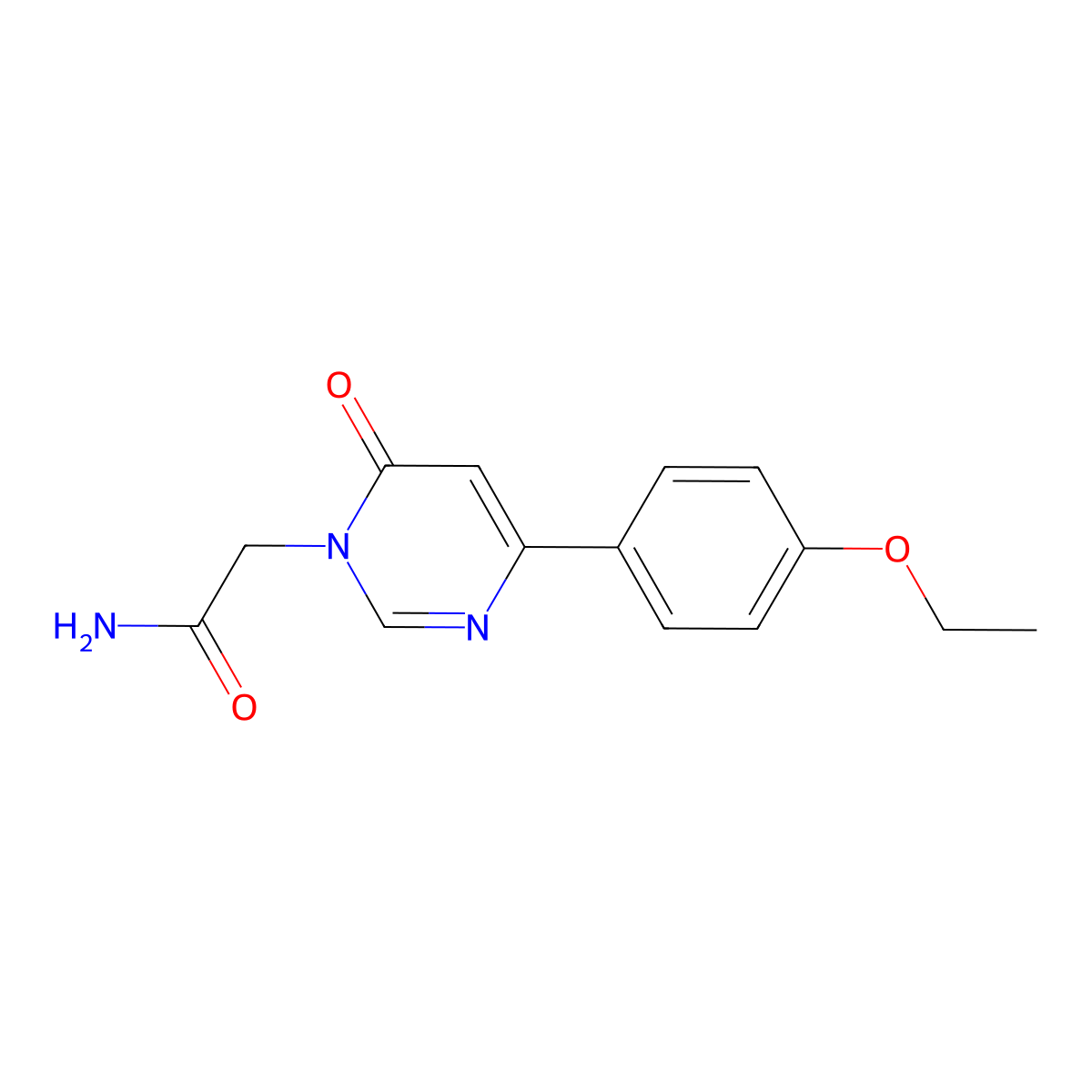 2-(4-(4-ethoxyphenyl)-6-oxopyrimidin-1(6H)-yl)acetamide molecular structure, CAS 1208619-50-4