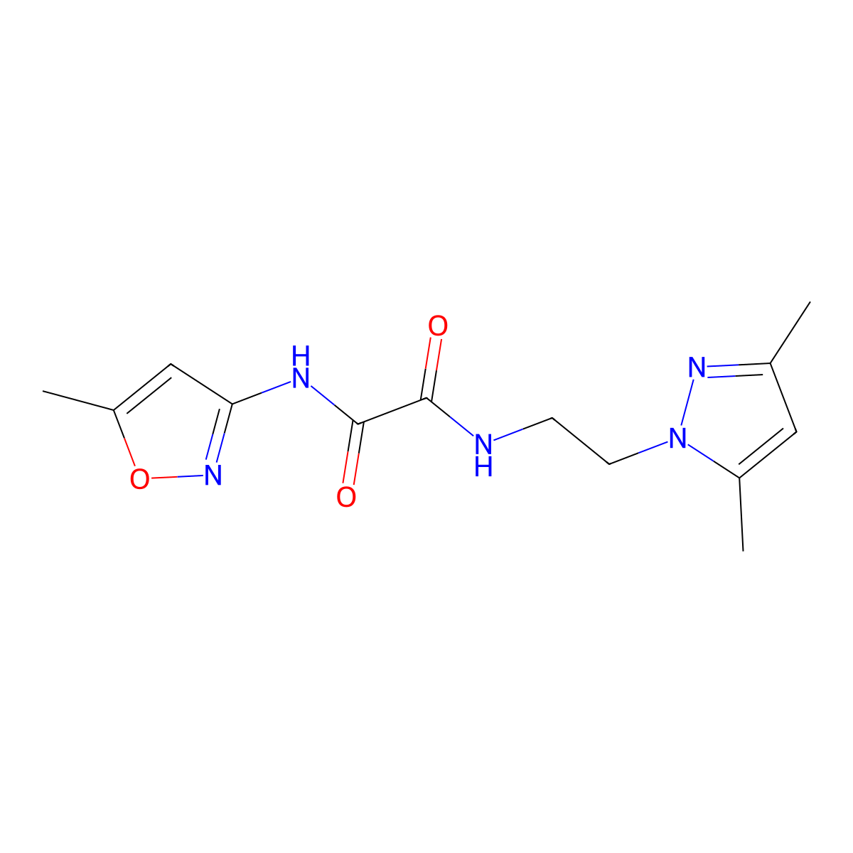 N1-(2-(3,5-dimethyl-1H-pyrazol-1-yl)ethyl)-N2-(5-methylisoxazol-3-yl)oxalamide molecular structure, CAS 1208638-43-0