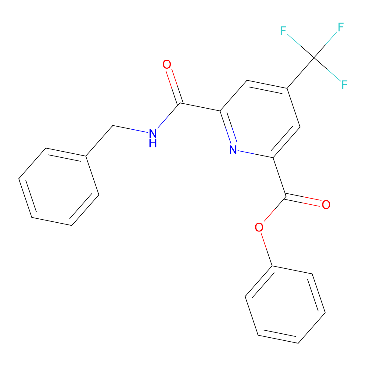 Phenyl 6-[(benzylamino)carbonyl]-4-(trifluoromethyl)-2-pyridinecarboxylate molecular structure, CAS 1208653-41-1