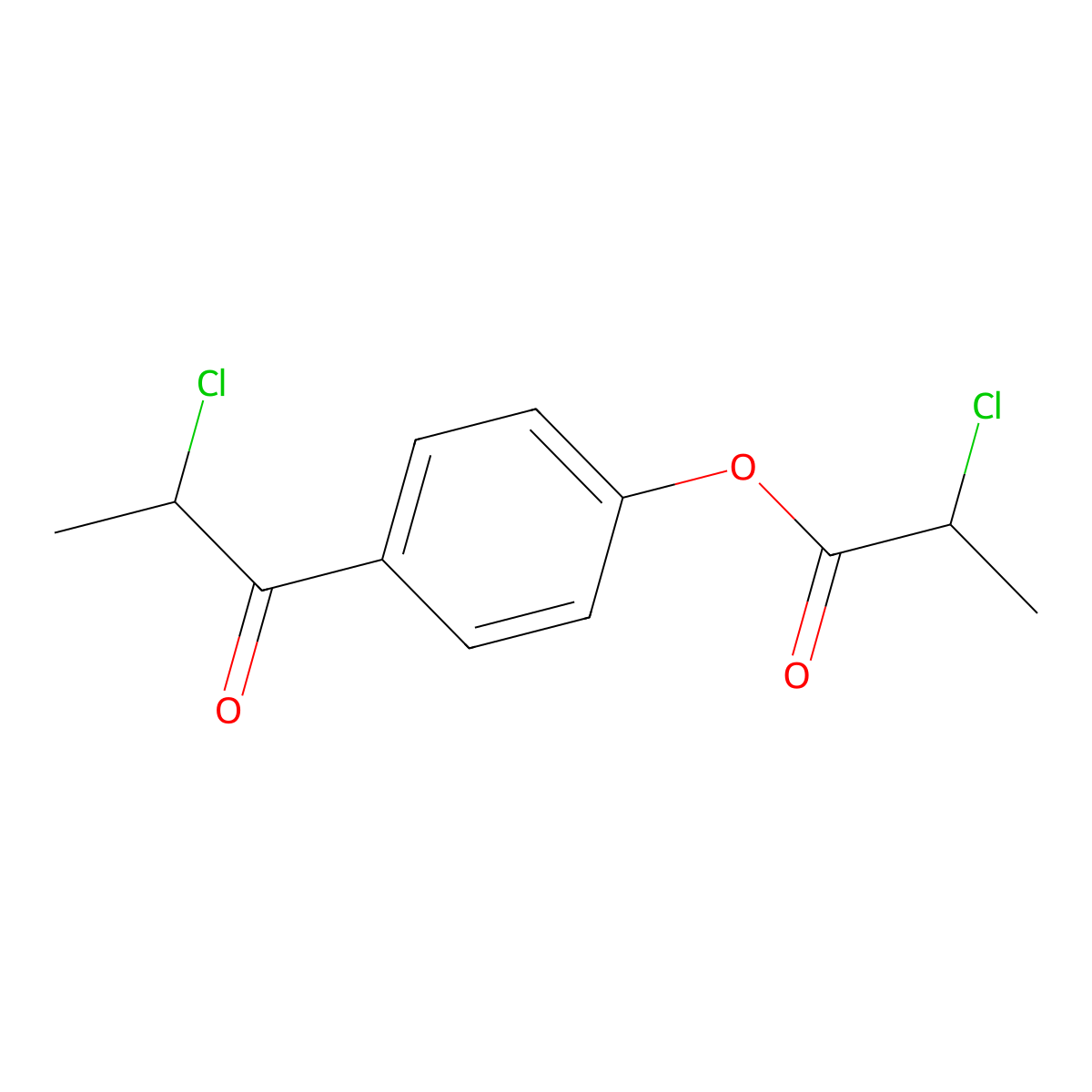 4-(2-Chloropropanoyl)phenyl 2-chloropropanoate molecular structure, CAS 1208654-68-5
